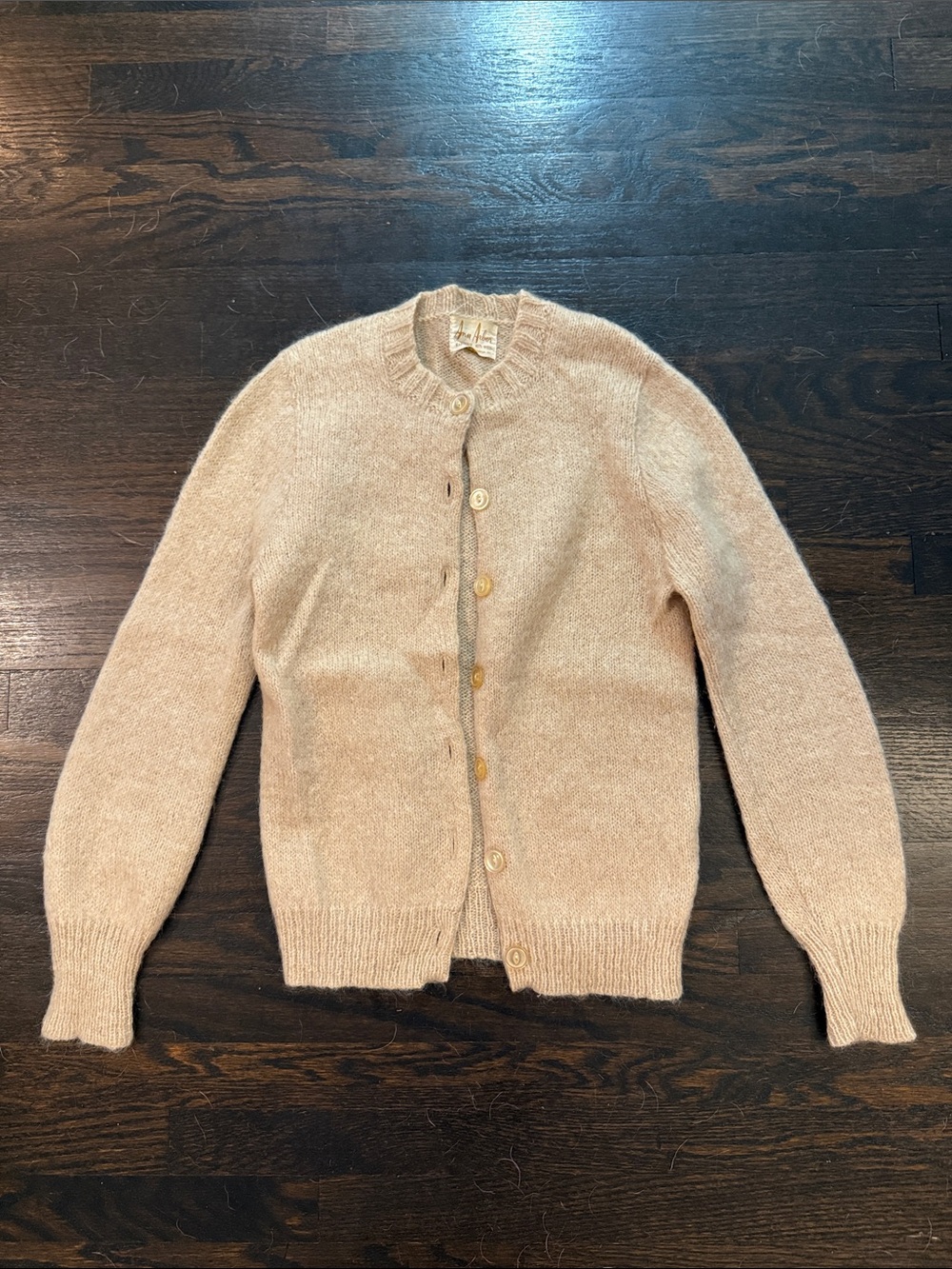 Vintage Mohair Crewneck Cardigan Sweater